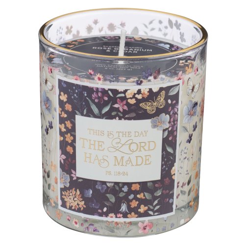 Glass Candle This Is The Day The Lord Has Made Ps. 118:24