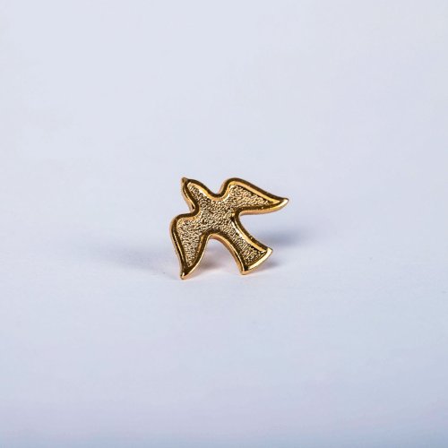 Lapel Pin Descending Dove Outline Gold Pack of 6