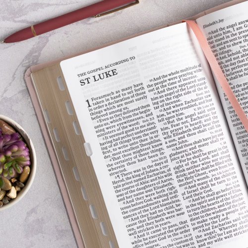 KJV Large Print Personal Size Reference Bible, Pink