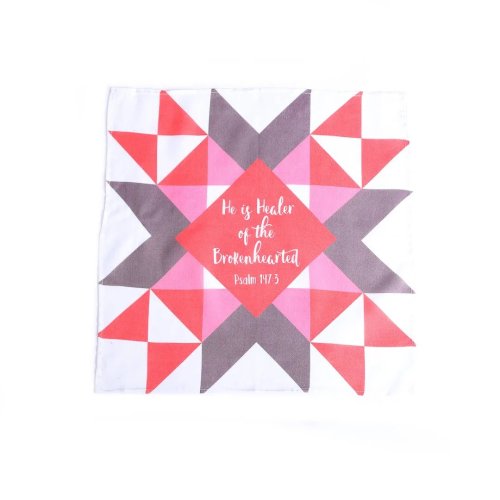 Prayer Cloth Quilt Healer Ps. 147:3 Pack of 6