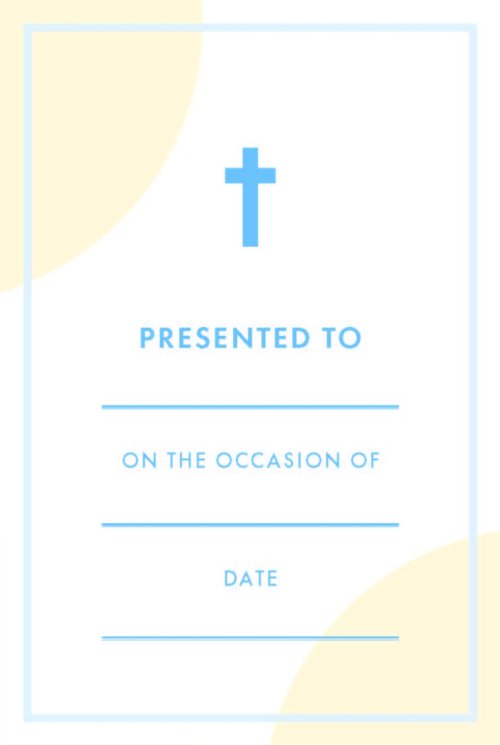 Bookplate Presentation Stickers - Cross Icon (Pack of 8)