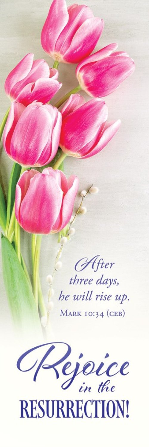 Bookmark-Easter-Rejoice In The Resurrection Mark 10:34 CEB (Pack of 25)