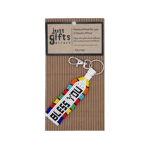 Beaded Bless You Snaphook Keyring