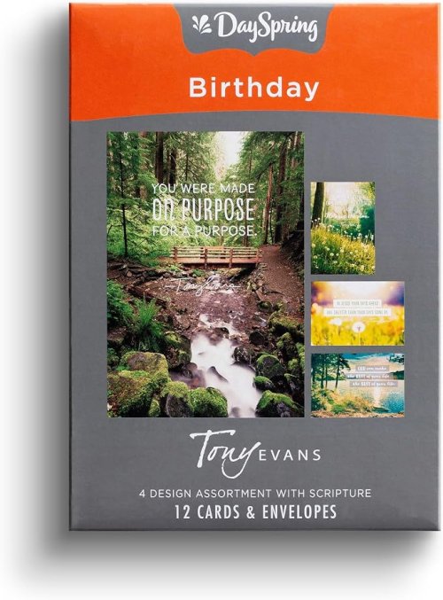 Card-Boxed-Birthday-Tony Evans (Box Of 12)