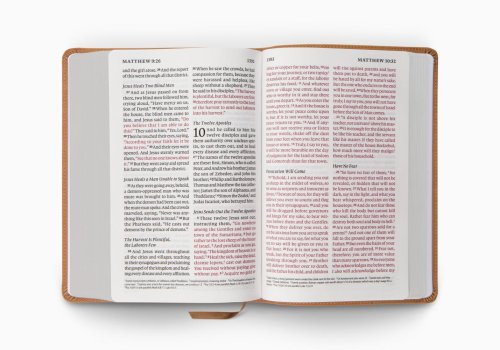 ESV Giant Print Personal Size Bible, Red Letter (TruTone, Nubuck Caramel, Wildflower Design)