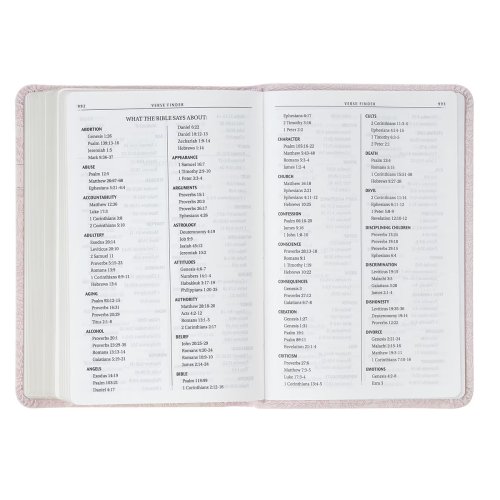 KJV Bible Mini Pocket Faux Leather, Pink