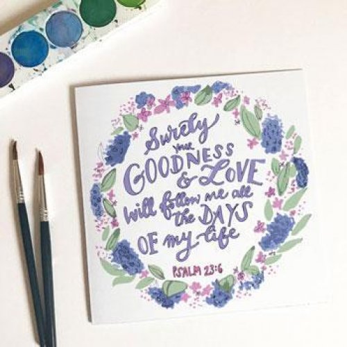 Surely Goodness and Love Card & Envelope