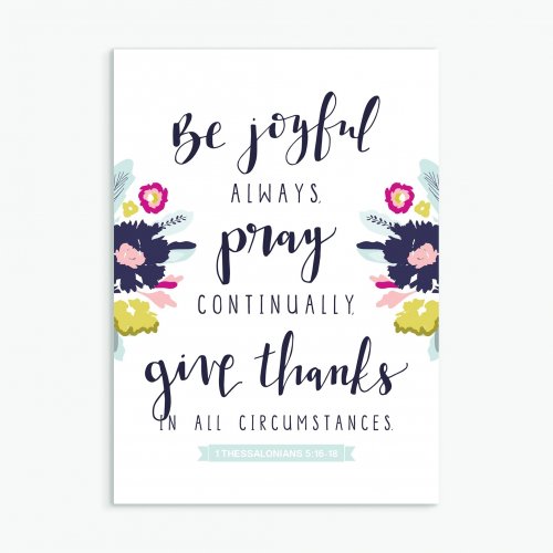 Be Joyful Always A6 Card