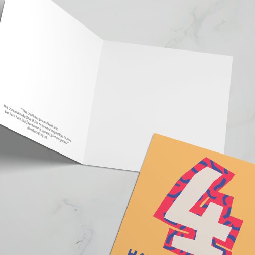 4th birthday card with bible verse