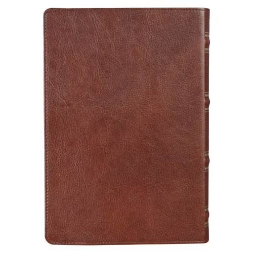 KJV Bible Giant Print Full-size Full-grain Leather, Saddle Tan