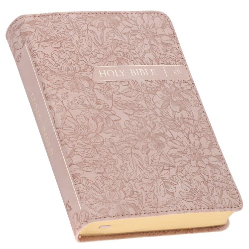 KJV Bible Compact Faux Leather, Pink