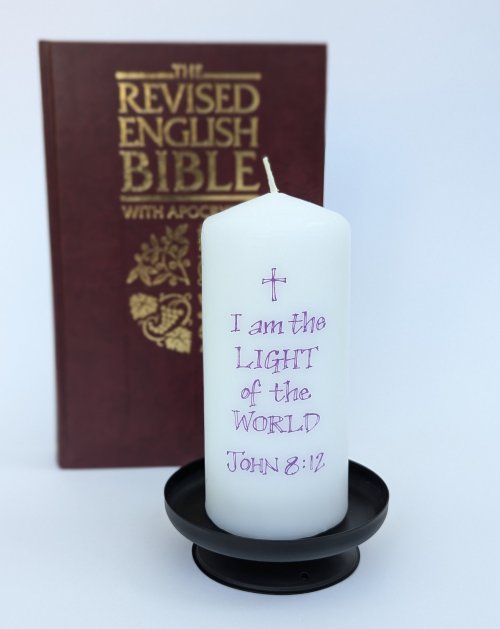 I Am The Light - John 8:12 - Pillar Candle