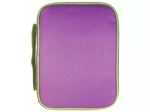 Large Purple/Lime Green Canvas Bible Cover