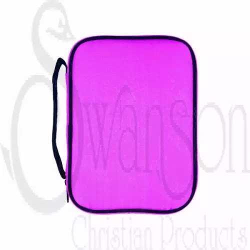 Bible Cover Canvas Pink/ Black, Large