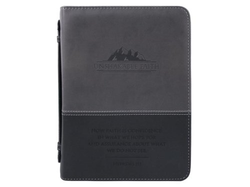 Unshakeable Faith Imitation Leather Bible Cover - Large