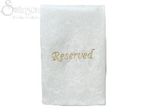 Pew Sash-Reserved-White/Gold