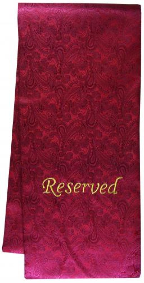 Pew Sash-Reserved-Burgundy/Gold