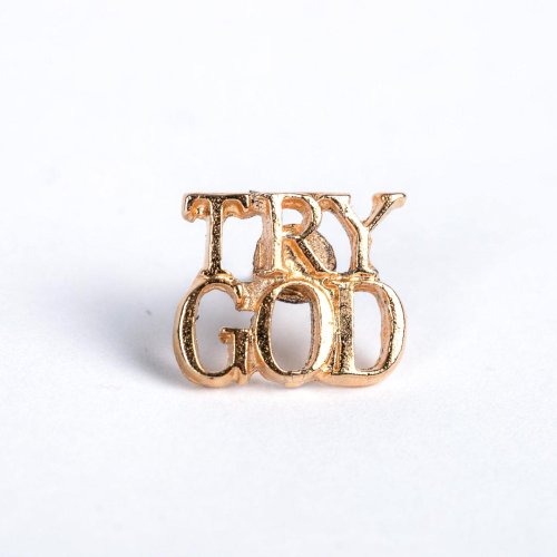 Lapel Pin Try God Gold Pack of 6