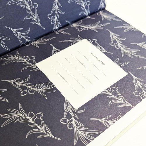 NRSVue Holy Bible, Pale Grey Hardback, Olive Illustration, Navy Ribbon Marker, British Text, NRSVue New Revised Standard Version Updated Editio