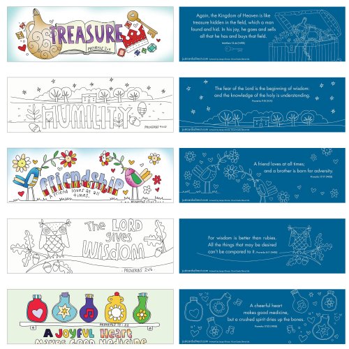 10 Exploring Proverbs Colouring Bookmarks