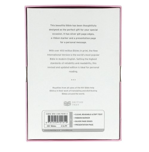 NIV Pocket Bible, Pink, Imitation Leather, Boxed and MAF Bible Donation