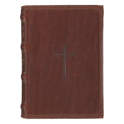 Spice-brown Genuine Leather King James Version Pocket Bible