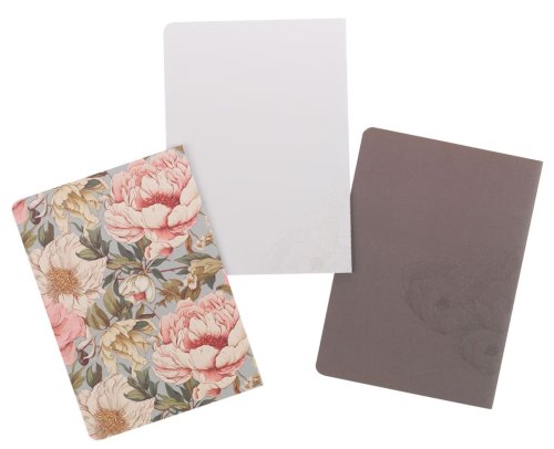 Strong and Courageous Delicate Pink Dahlia Notebook Set - Joshua 1:9