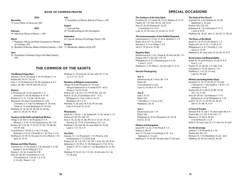 Common Worship Lectionary 2027