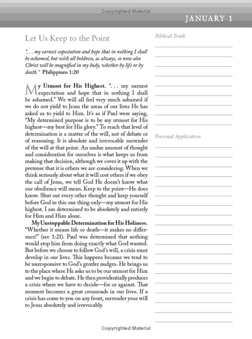 My Utmost for His Highest Devotional Journal: Updated Language