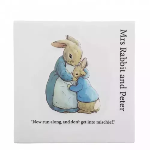 Mrs. Rabbit and Peter Decorative Wall Plaque