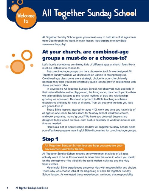 All Together Sunday School Book 1