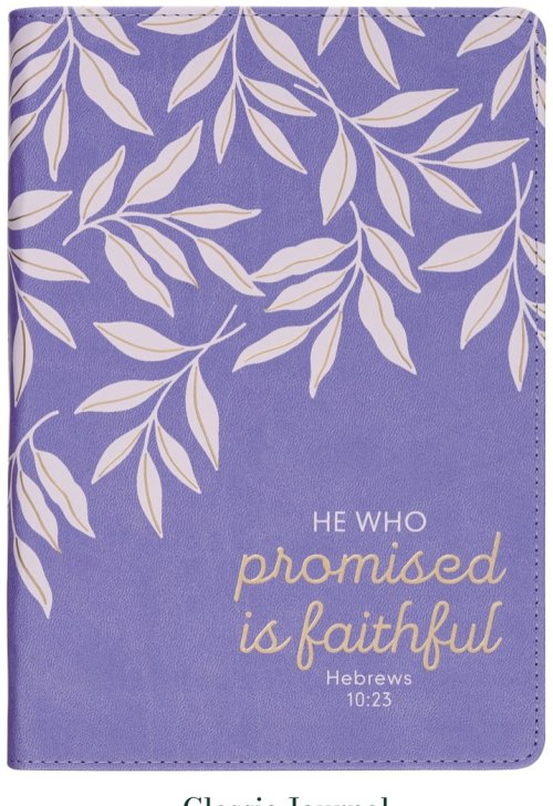 Journal Classic Purple He Who Promised Is Faithful Heb. 10:23