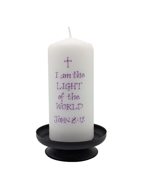 I Am The Light - John 8:12 - Pillar Candle