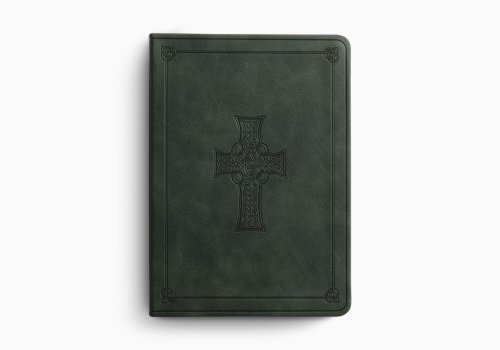 ESV Value Large Print Compact Bible (TruTone, Quiet Forest, Celtic Cross Design)