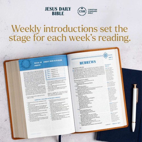 CSB Jesus Daily Bible, Hardcover