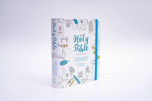 NIV Colouring & Journalling Bible, White Hardback, Wide Margin