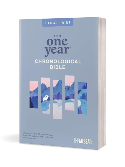 The One Year Chronological Bible The Message, Large Print Thinline Edition  (Softcover)