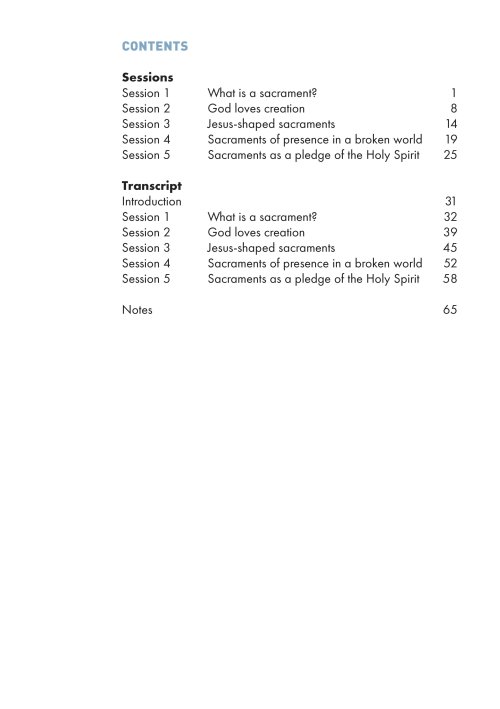 The Sacraments : York Courses