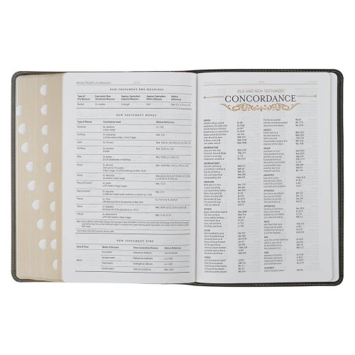 KJV Black and Gray Faux Leather King James Study Bible with Thumb Index