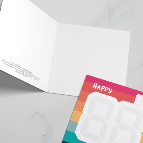Insert any age birthday card. Bible verse inside.