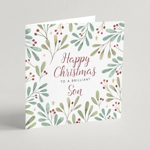 Happy Christmas Son Single Christmas Card