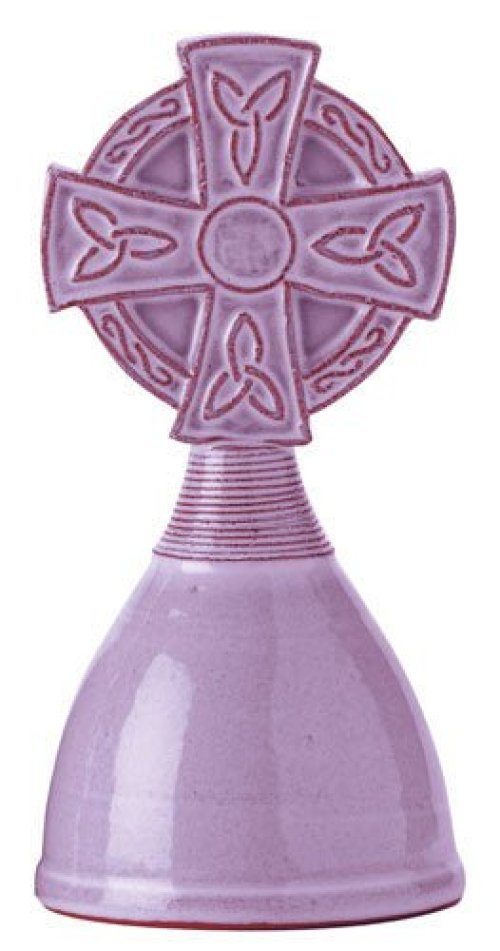 Blue Celtic Pottery Cross