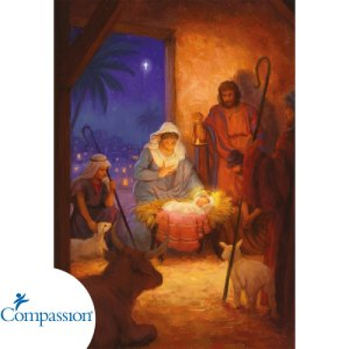 Around The Manger Charity Christmas Cards Pack of 10 (Compassion)