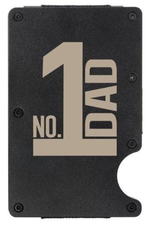 Wallet/Money Clip-Rugged-No.1 Dad (Holds Up to 12 Cards)