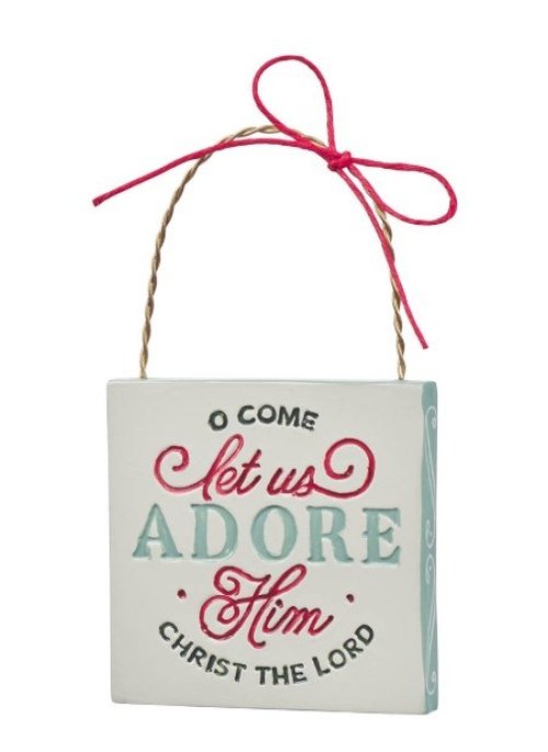 Ornament Square Let Us Adore Him