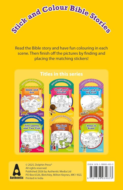Stick and Colour Bible Stories: David and Goliath - With Colour Stickers!