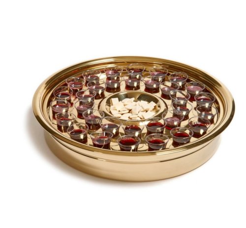 One-Pass Brass Communion Tray and Disc