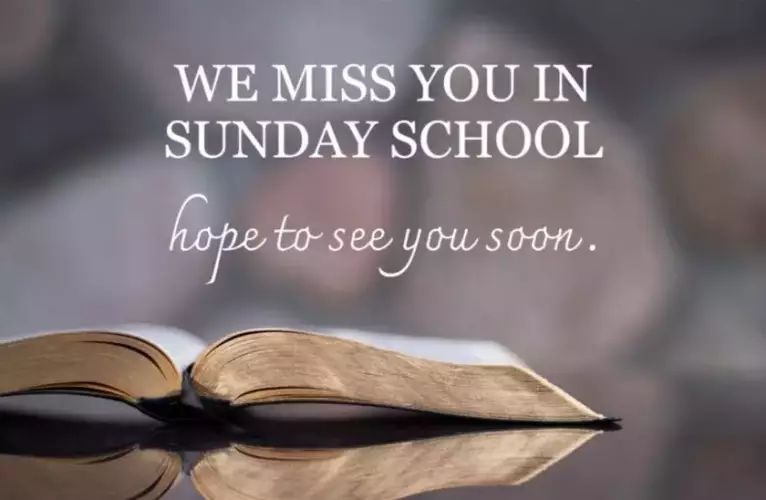 Postcard-Miss You In Sunday School/Hope To See You Soon (Pack Of 25)