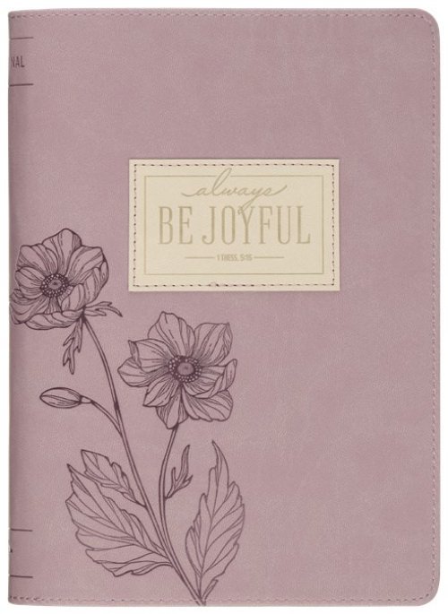 Journal Classic Zip Dusty Mauve Be Joyful 1 Thess. 5:16
