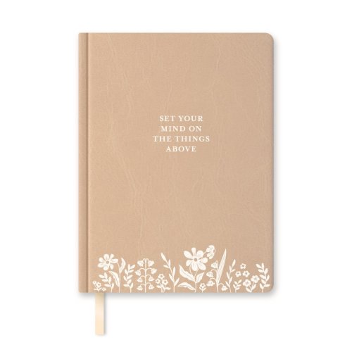 Journal-Things Above Journal (Beige Faux Leather)